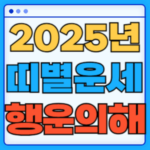 2025년띠불운세행운의해