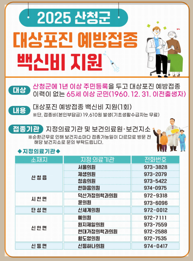 2025산천군대상포진안내
